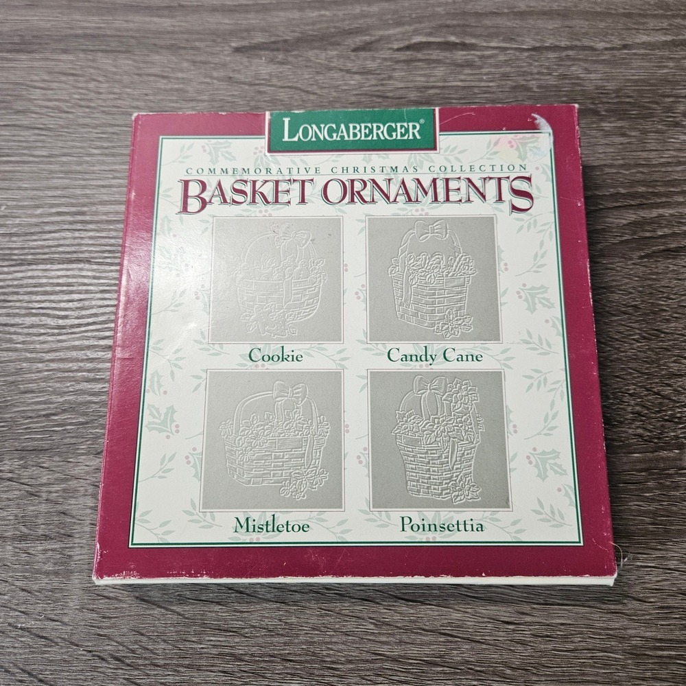 Longaberger Pewter Christmas Basket Ornaments